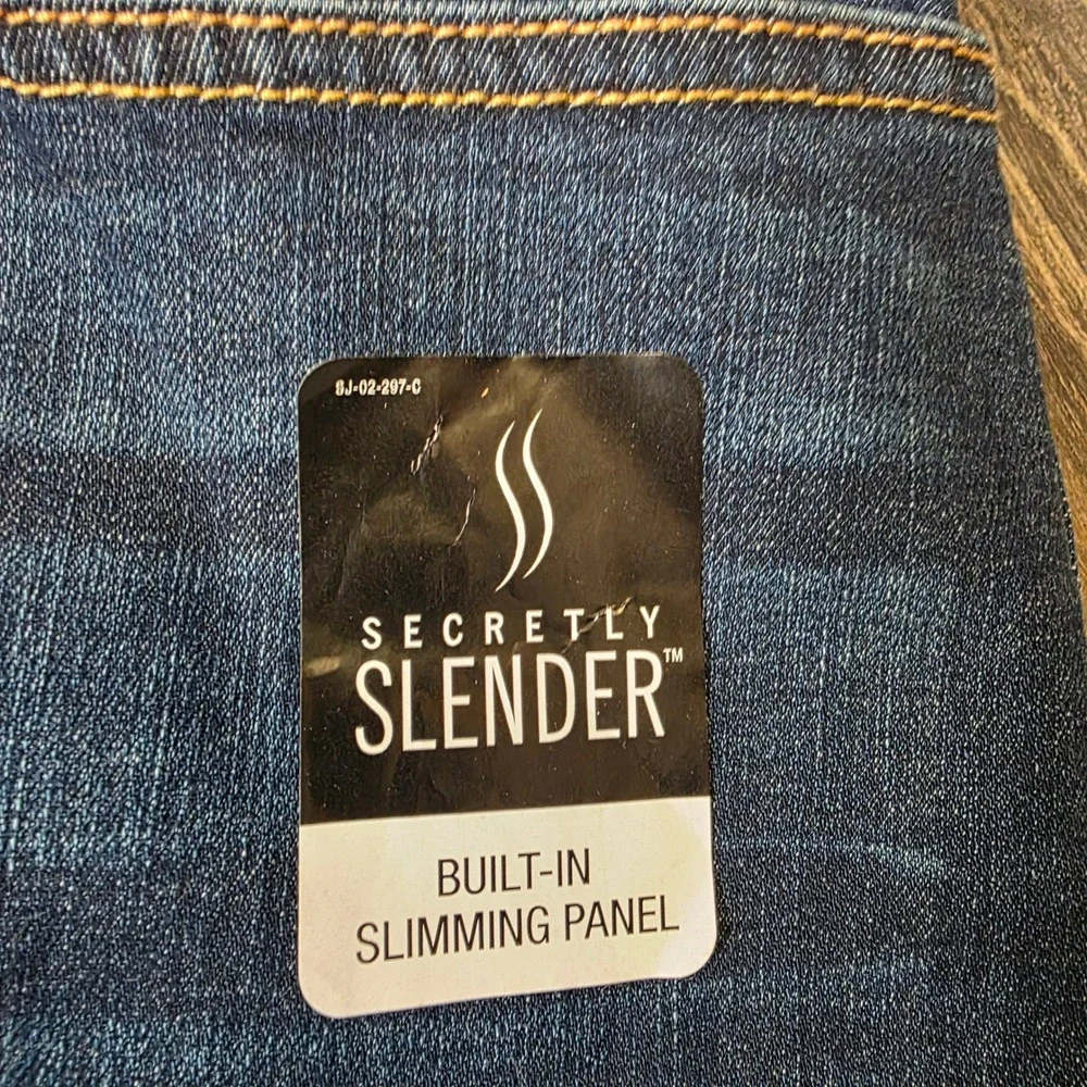 St Johns Bay Skinny Ankle Jeans Womens 22W Dark Wash Secretly‎ Slender Slimming